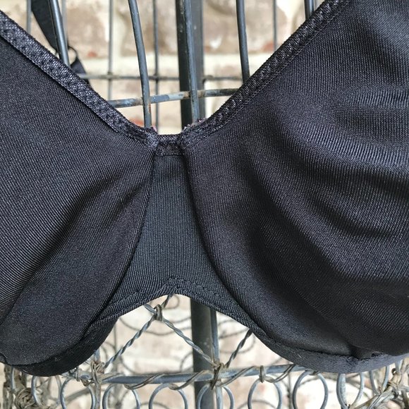 Bali Black Bra 36D Vintage Underwire Extra Support - Picture 2 of 12